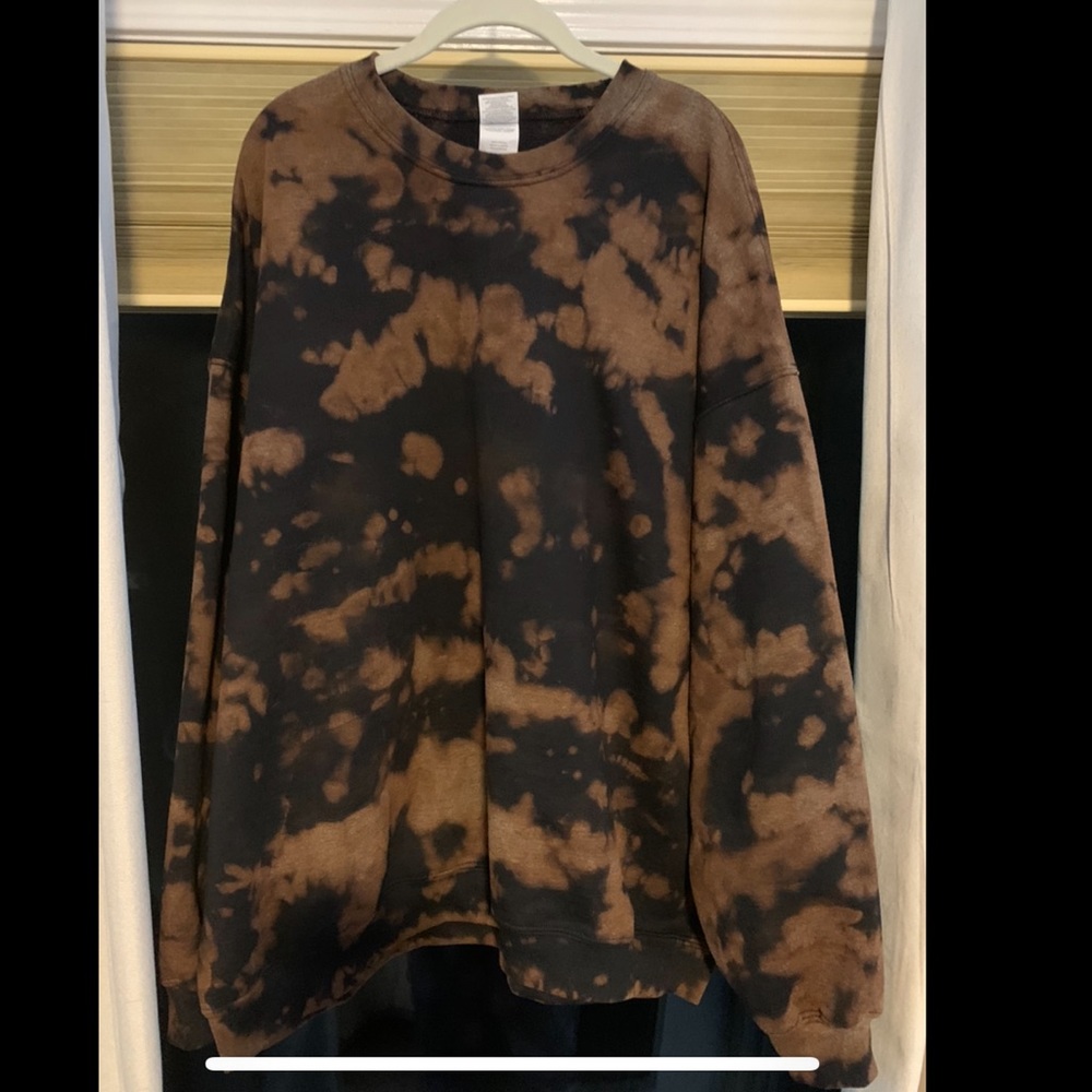 Black Bleached Oversized Sweatshirt
